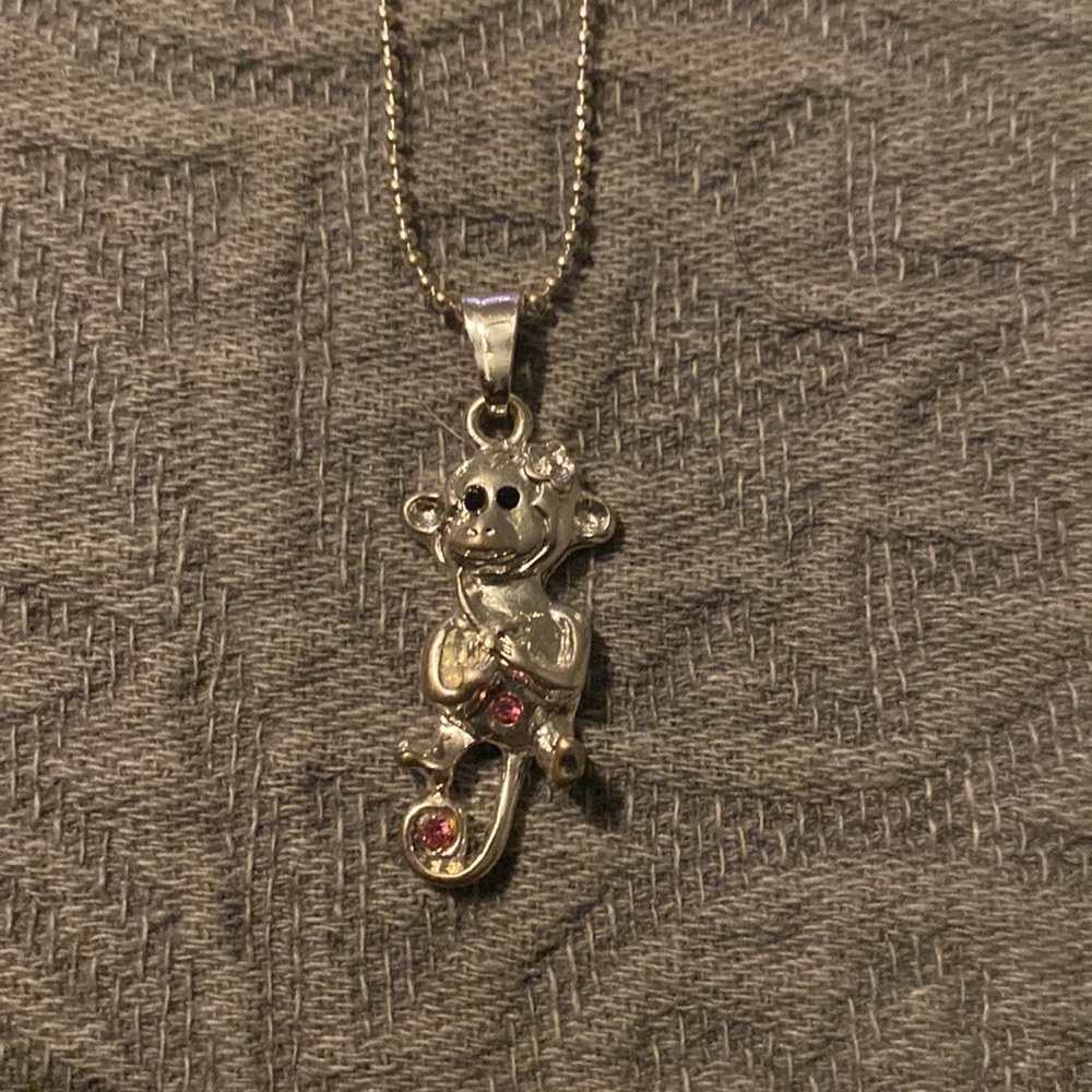 🐒Monkey Charm - Silver Necklace